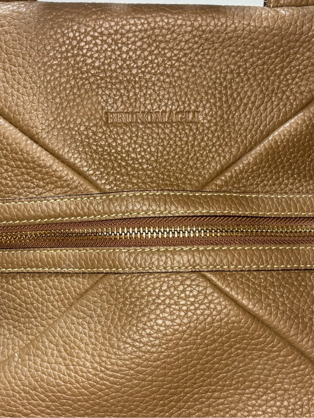 Bruno Magli Pebbled Leather Satchel in Taupe